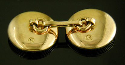 Carrington abalone button cufflinks. (J9233)