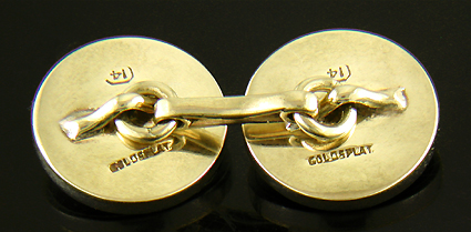Carrington abalone and pearl cufflinks. (J9041)