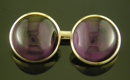 Carrington amethyst cufflinks. (J9374)