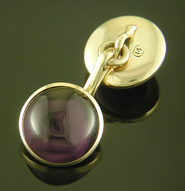 Carrington amethyst cufflinks. (J9508)