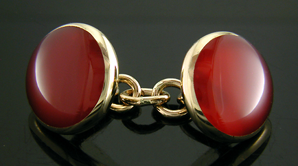 Carrington carnelian cufflinks. (J9006)