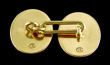 Carrington golden scroll cufflinks. (J9005)