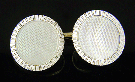 Carrington mother-of-pearl cufflinks. (J8465)