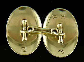 Carrington 14kt gold cufflinks. (J8594)