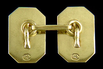 Elegant Carrington pinstripe cufflinks. (J7483)