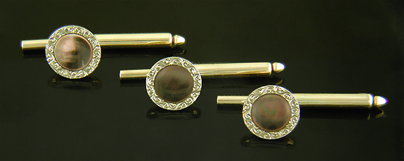 Carter, Gough smoky mother-of-pearl dress set. (J9386)