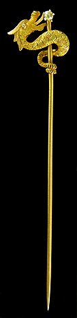 Carter, Howe serpent and diamond stickpin. (J9209)