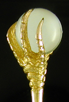 Moonstone and claw stickpin. (SP9499)