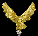 French eagle and diamond stickpin. (J9043)