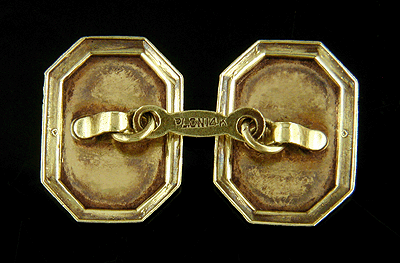 Rear view of Edwardian cufflinks. (J6794)