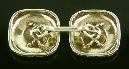 Frank Krementz intricately engraved Art Deco cufflinks. (J8719)