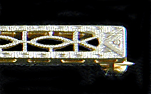 Frank Krementz sapphire bar pin. (J9346)