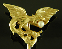 French chimera and pearl stickpin (SP9536)