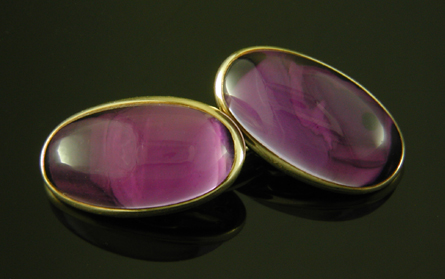 George Street amethyst cufflinks. (J9418)