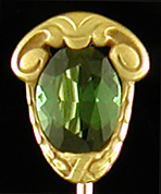 Hans Brassler tourmaline stickpin. (J9395)