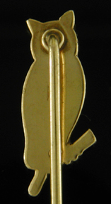 Victorian owl stickpin. (J9249)
