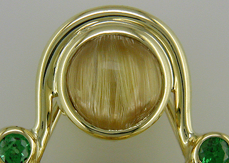 Close-up of rutliated quartz.