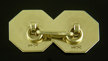 Huger optical art cufflinks. (J9302)