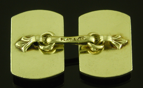 Charles Keller platinum and diamond cufflinks. (CL9549)