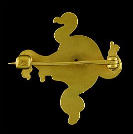 Art Nouveau brooch of woman. (J9316)