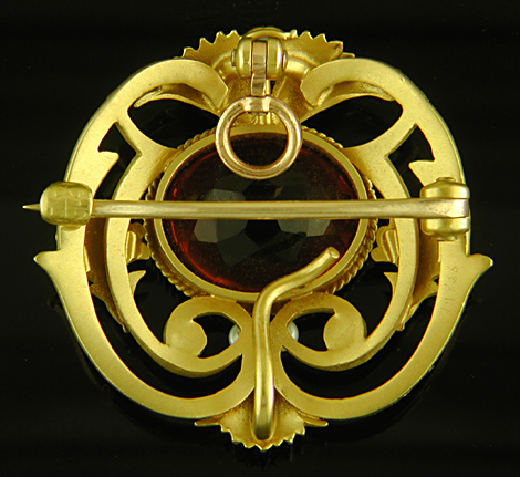 Krementz Egyptian Revival brooch. (BR9657)