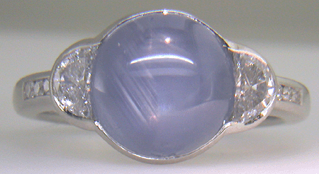 Star Sapphire and Diamond Ring - Bijoux Extraordinaire