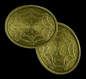 Antique 14kt yellow gold Larter cufflinks. (J8684)