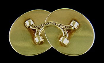 Antique 14kt yellow gold Larter cufflinks. (J8462)