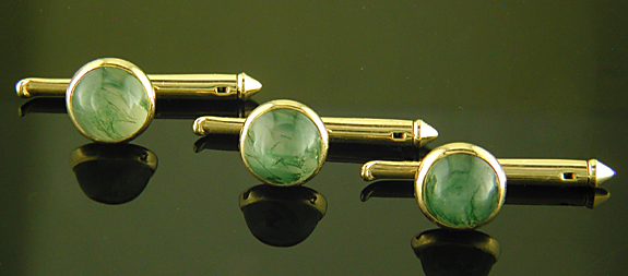 Larter Bros. moss agate tuxedo set. (J9534)