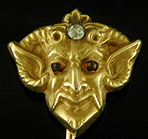 Pan with diamond stickpin. (J9065)