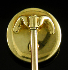 Victorian pheasant reverse intaglio stickpin. (J9246)