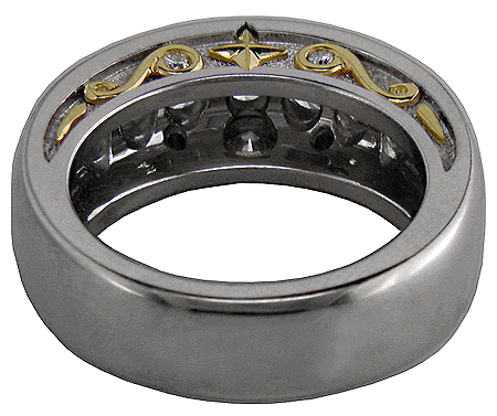 Inside view of custom wedding band.