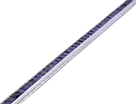 Sapphire and diamond bracelet. (J5418)