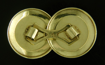 Elegant sapphire and diamond cufflinks. (J8853)