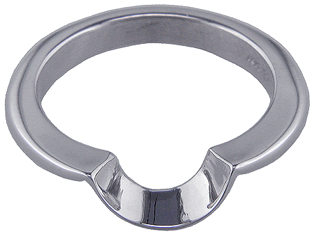 18kt white gold custom-fit wedding band.