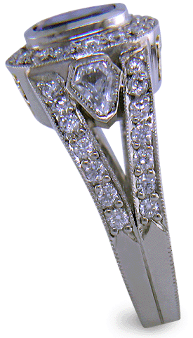 Elegant Tanzanite and Diamond ring. (J7236)