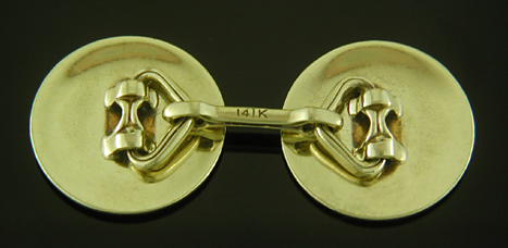 Taylor fleur-de-lys and tulip cufflinks. (J9172)