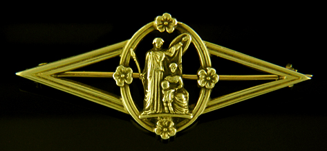 Tiffany Renaissance style pin. (J9337)