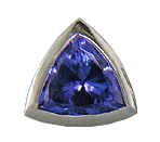 Platinum trillium tanzanite stud earrings.