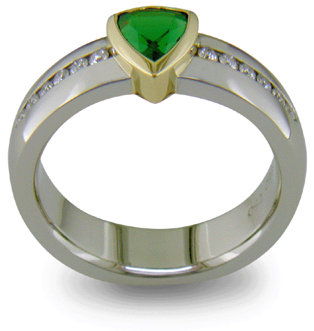 Tsavorite Garnet and Diamond Ring from Bijoux Extraordinaire