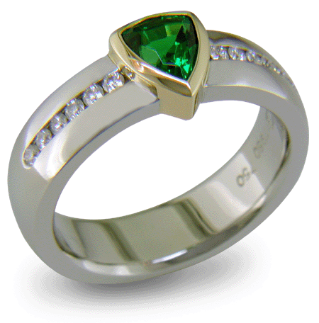 Tsavorite Garnet and Diamond Ring from Bijoux Extraordinaire