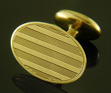 Art Deco pinstripe cufflinks. (J9272)