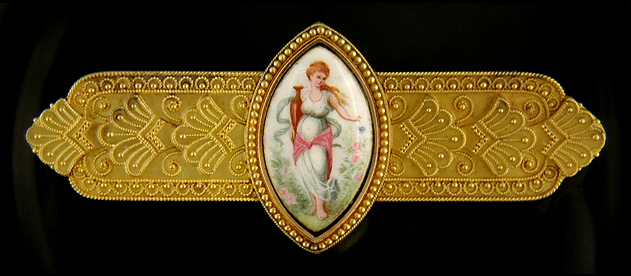 Victorian brooch of Flora, the Goddess of Spring. (J3062)