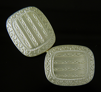 Jazzy Art Deco cufflinks. (J9146)