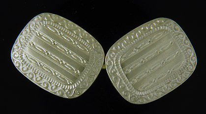 Jazzy Art Deco cufflinks. (J9146)