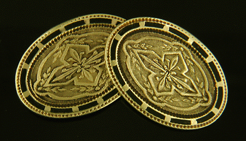 Antique Renaissance Revival cufflinks. (J8784)