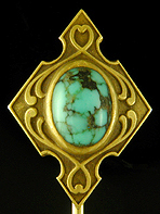 Hayden Wheeler turquoise stickpin. (J9195)