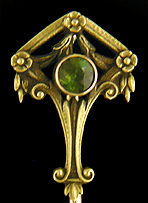 Whiteside & Blank Classic Revival stickpin with peridot. (J9001)