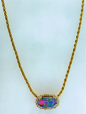 Full view of Boulder Opal Necklace